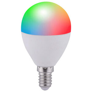 LED ŽÁROVKA, teplá bílá, studená bílá, vícebarevná, E14/6 W - bílá