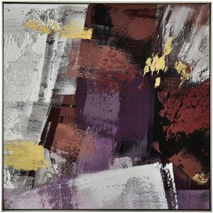 Monee OLEJOMALBA, abstraktní, 150/70 cm - fialová, bílá, barvy zlata, tmavě hnědá