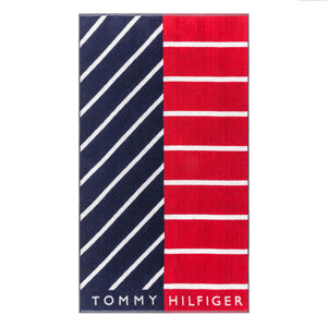 Tommy Hilfiger OSUŠKA NA PLÁŽ, 90/160 cm, modrá, červená