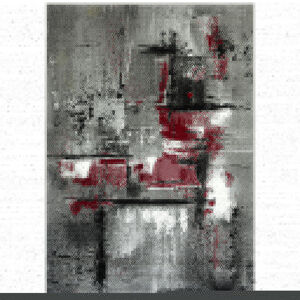 Boxxx TKANÝ KOBEREC, 160/230 cm, šedá, červená - šedá, červená