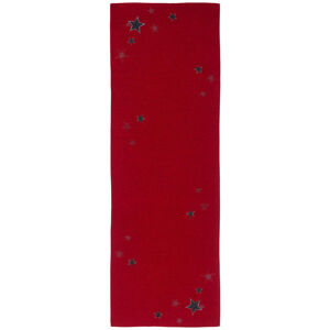 X-Mas UBRUS 'BĚHOUN' NA STŮL, 50/150 cm, šedá, červená - šedá, červená