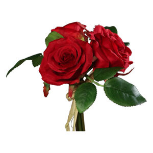 UMĚLÁ KVĚTINA růže 17 cm - červená