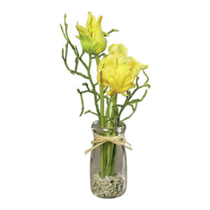 UMĚLÁ KVĚTINA tulipán 25 cm - žlutá